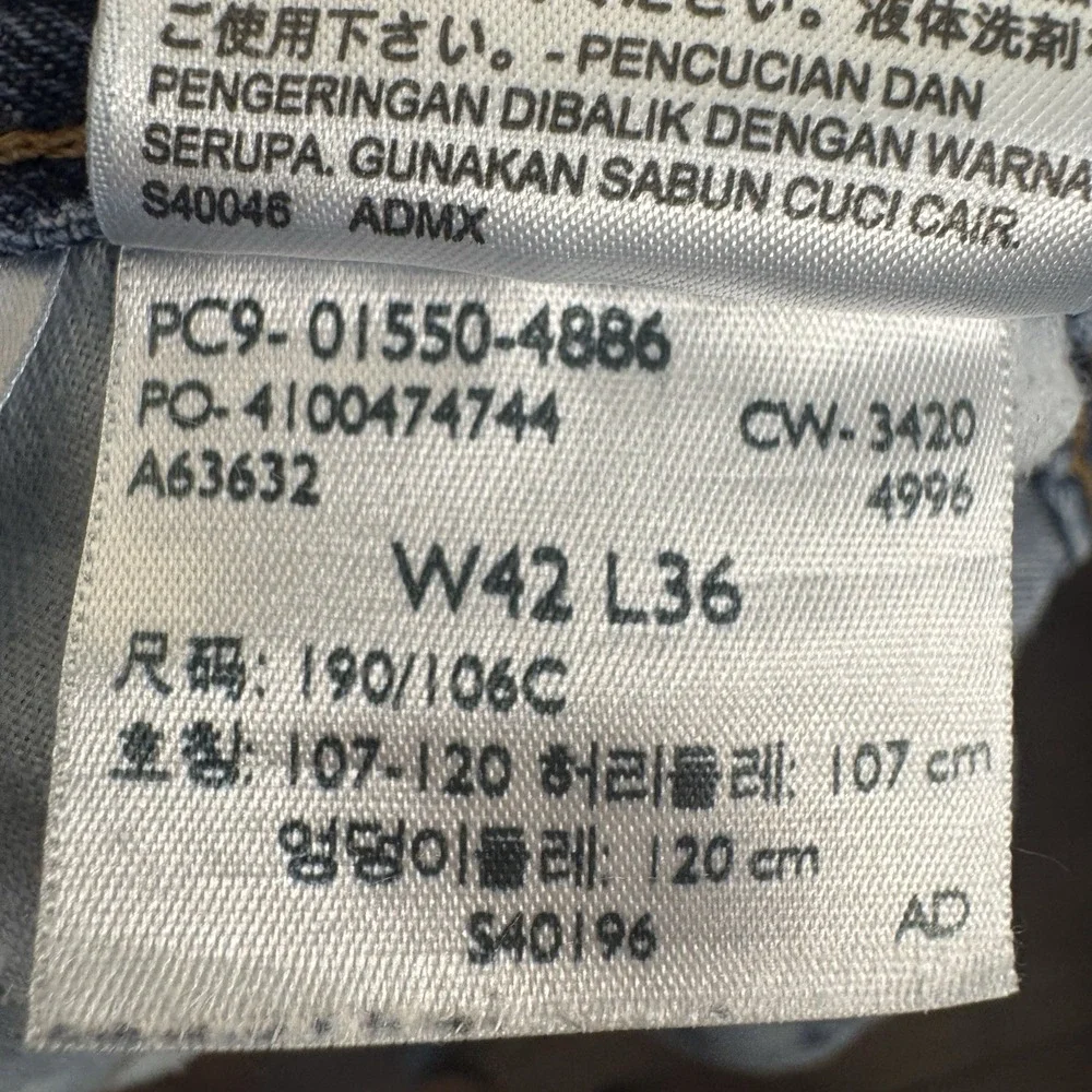 Levis 550 Jeans Mens 42x36 Blue Relaxed Fit Tapered Leg Denim‎ Y2K Style - Picture 6 of 8